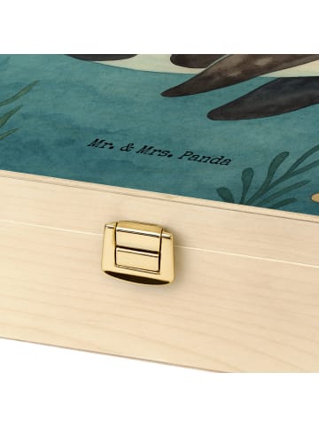 Mr. & Mrs. Panda Box für Tee Orca Design mit Spruch in Weiß