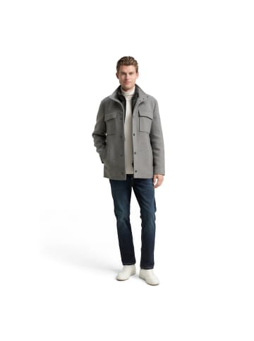 Tom Tailor Jacke in light stone grey wool twill