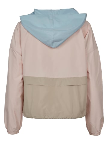 Urban Classics Windbreaker in lightpink/babyblue/sand