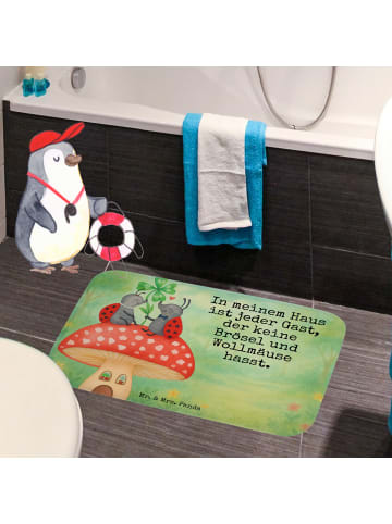 Mr. & Mrs. Panda duschmatte Marienkäfer Fliegenpilz Design mit S... in Weiß