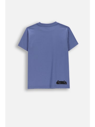 MOKIDA Baumwoll-T-Shirt mit kurzen Ärmeln in blau