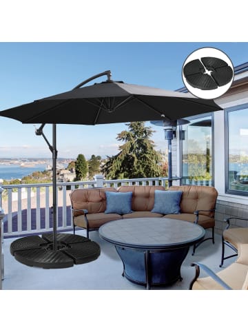 Outsunny Sonnenschirmständer Ø100 x 8H cm Schwarz