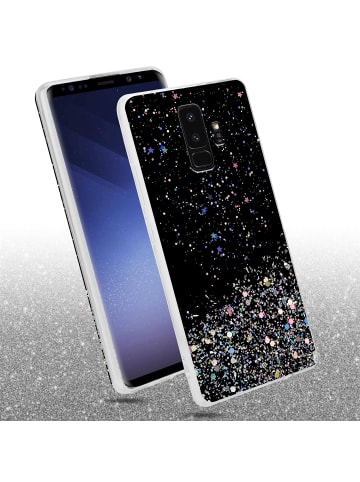 cadorabo Hülle für Samsung Galaxy S9 PLUS Glitter in Schwarz mit Glitter