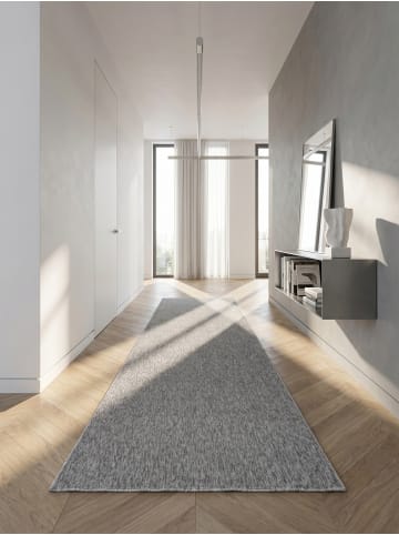 KADIMA DESIGN Teppich Kurzflor Waschbar Einfarbig AMMER Strapazierfähig OEKO-TEX in Hellgrau