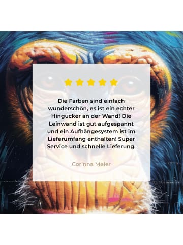 MuchoWow Leinwand bilder Bunte Schimpanse (BxH)