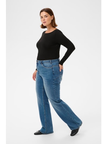 KAFFE curve T-shirt KCyika Tight fit in Black Deep