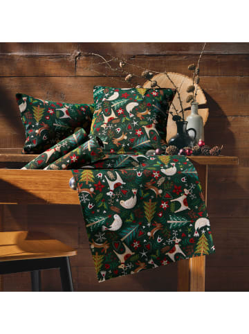 Erwin Müller Jacquard, Baumwollmischung, Gewebt, Gobelin Kissenhülle in grün