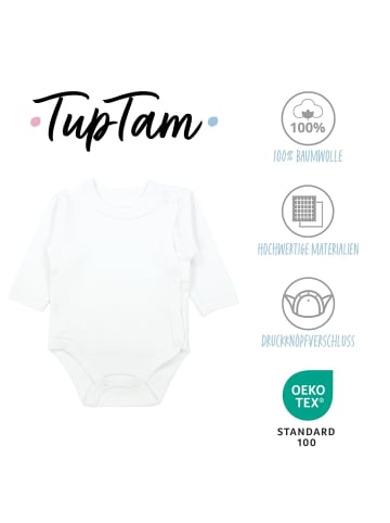 TupTam Baby Langarm Wickelbody 5er Pack in weiß