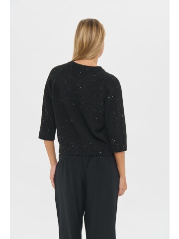 SAINT TROPEZ Strickpullover NovaSZ Gerade Passform in Black