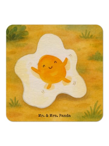 Mr. & Mrs. Panda Tischuntersetzer Spiegelei Ei Design ohne Spruch in Weiß