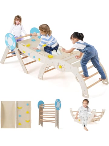 COSTWAY Klettergerüst Indoor 3er Set in Beige