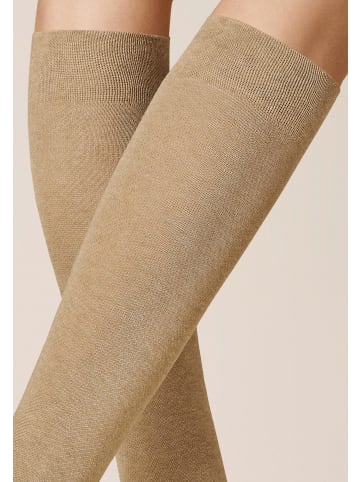 Kunert Kniestrümpfe Fly&Care® stützend in Beige-mel.