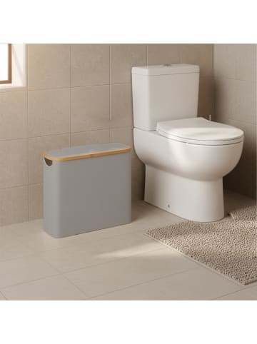 relaxdays Toilettenpapier Aufbewahrung in Grau - (B)43 x (H)38 x (T)17 cm