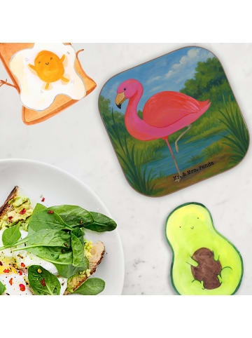 Mr. & Mrs. Panda Untersetzer Flamingo Classic Design ohne Spruch in Weiß