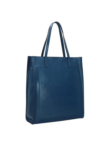 The Bridge Mirra Schultertasche Leder 32 cm Laptopfach in jeans