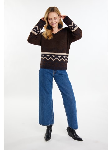 usha FESTIVAL Damen Pullover in Braun Mehrfarbig