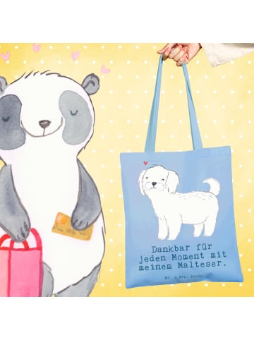 Mr. & Mrs. Panda Laptoptasche Malteser Moment mit Spruch in Sky Blue