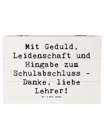 Mr. & Mrs. Panda Aufbewahrungsbox Spruch Danke Lehrer mit Spruch in Weiß