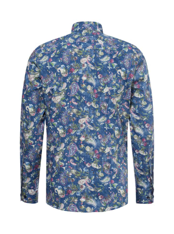 Finshley & Harding Hemd Easy Care in indigo mehrfarbig - 0006