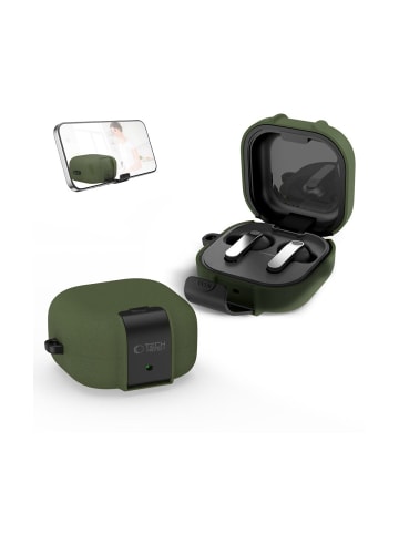 Tech Protect Slim Hook Case Galaxy Buds 4 / 4 Pro Grün