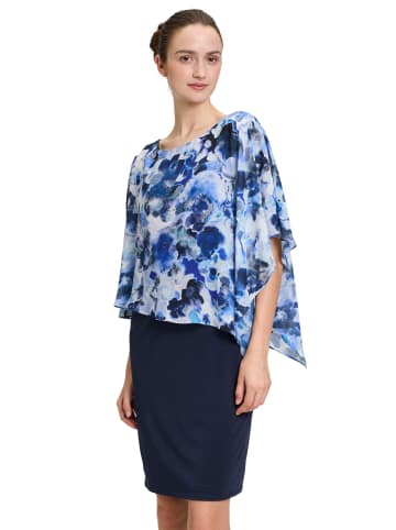Vera Mont Cocktailkleid mit Blumenprint in Dunkelblau/Blau