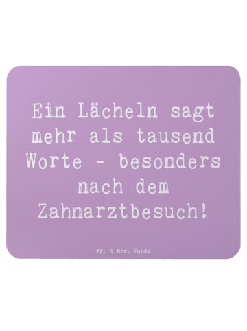 Mr. & Mrs. Panda Mouse Pad Spruch Zahnärztin Lächeln mit Spruch in Lavendeltraum