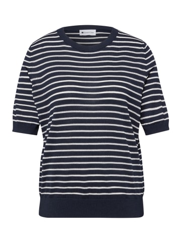 Street One T-Shirt in marine weiß