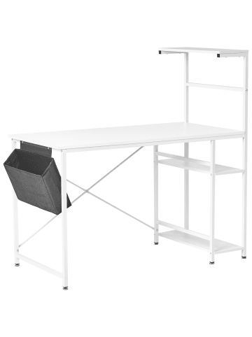 Beliani Schreibtisch ARAMINGO in Weiß - (W) 120 x (H) 120 x (L) 60 cm