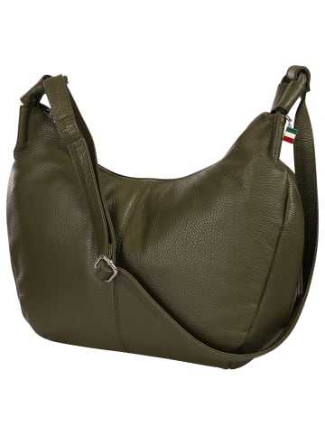 Florence Florence Umhängetasche Leder dunkelgrün, olivgrün ca. 43cm