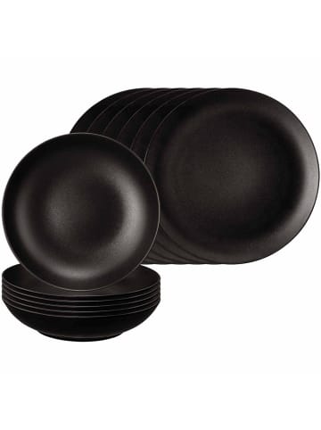 Seltmann Weiden 12er Set Tafelservice Liberty Velvet Black schwarz in schwarz