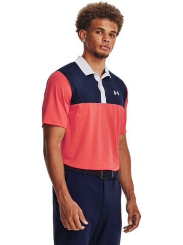 Under Armour Polo "UA Perf 3.0 Color Block Polo" in Rot