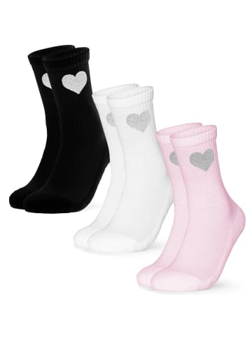 Occulto 3er Pack Herz Tennis Socken Venus in Silber