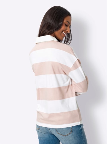 Heine Poloshirt in puder-ecru-bedruckt