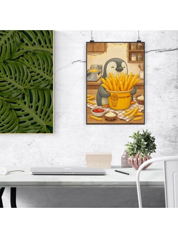 Mr. & Mrs. Panda Poster Pinguin Pommes Eimer Design ohne Spruch in Weiß