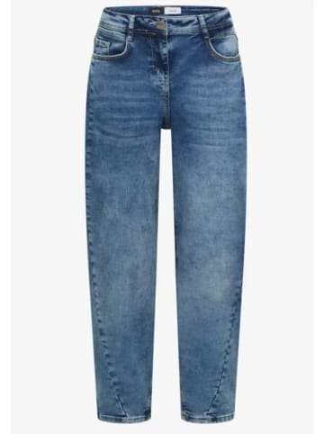 Cecil Barrel Leg Jeans im Loose Fit in Light Blue Used Wash