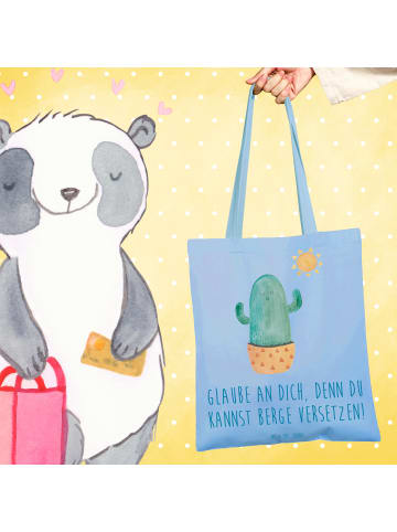 Mr. & Mrs. Panda Tote Bag Selbstvertrauen stärken mit Spruch in Sky Blue