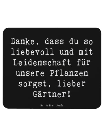 Mr. & Mrs. Panda Maus Pad Spruch Lieber Gärtner mit Spruch in Schwarz