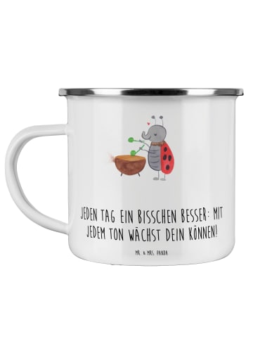 Mr. & Mrs. Panda Becher Ein neues Musikinstrument lernen mit Spruch in Weiß