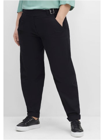 sheego Twillhose in schwarz