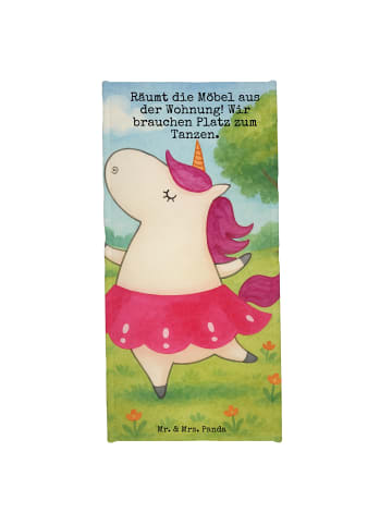 Mr. & Mrs. Panda Strandtuch Einhorn Ballerina Design mit Spruch in Weiß