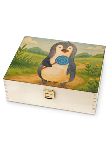 Mr. & Mrs. Panda Teedose Pinguin Lolli Design ohne Spruch in Weiß