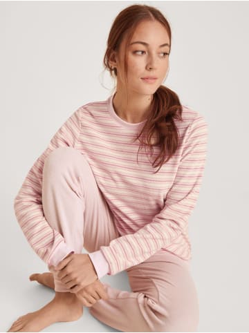 Calida Pyjama mit Bündchen in Peach rose