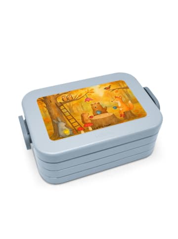 Mr. & Mrs. Panda Bento Box Waldtiere Picknick Design ohne Spruch in Blau Pastell