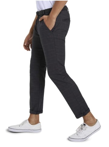 TOM TAILOR Denim Hose in grey brown check yarn dye