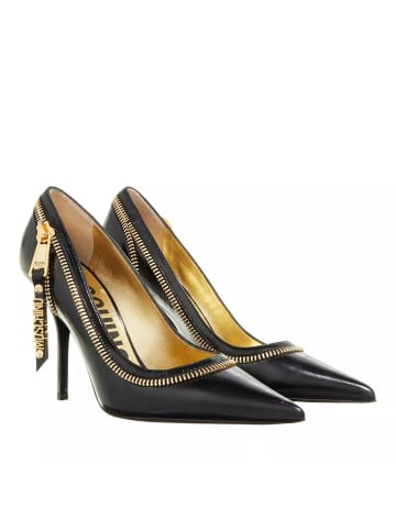 Moschino Zipper Detail Pump Nero in black