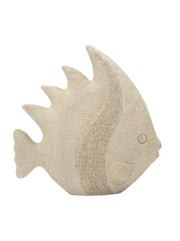 Mauro Ferretti Beigefarbene, fischförmige Kunstharzskulptur, 8 x 10 x 23 cm