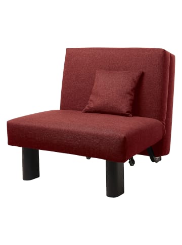 others FALTSESSEL Kalomira Bezug Flachgewebe Metall schwarz / rot