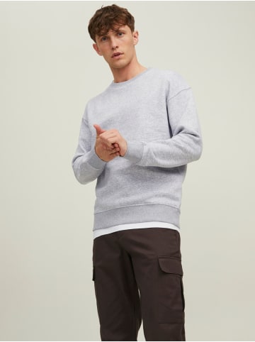 Jack & Jones Basic Sweater Langarm Shirt Rundhals Pullover JJESTAR in Grau