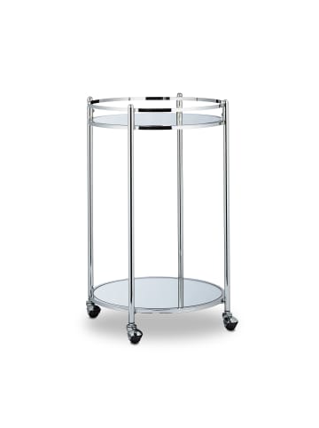relaxdays Servierwagen in Silber - (H)75 x Ø 50 cm