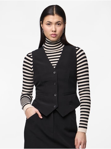 Pieces Weste in Black